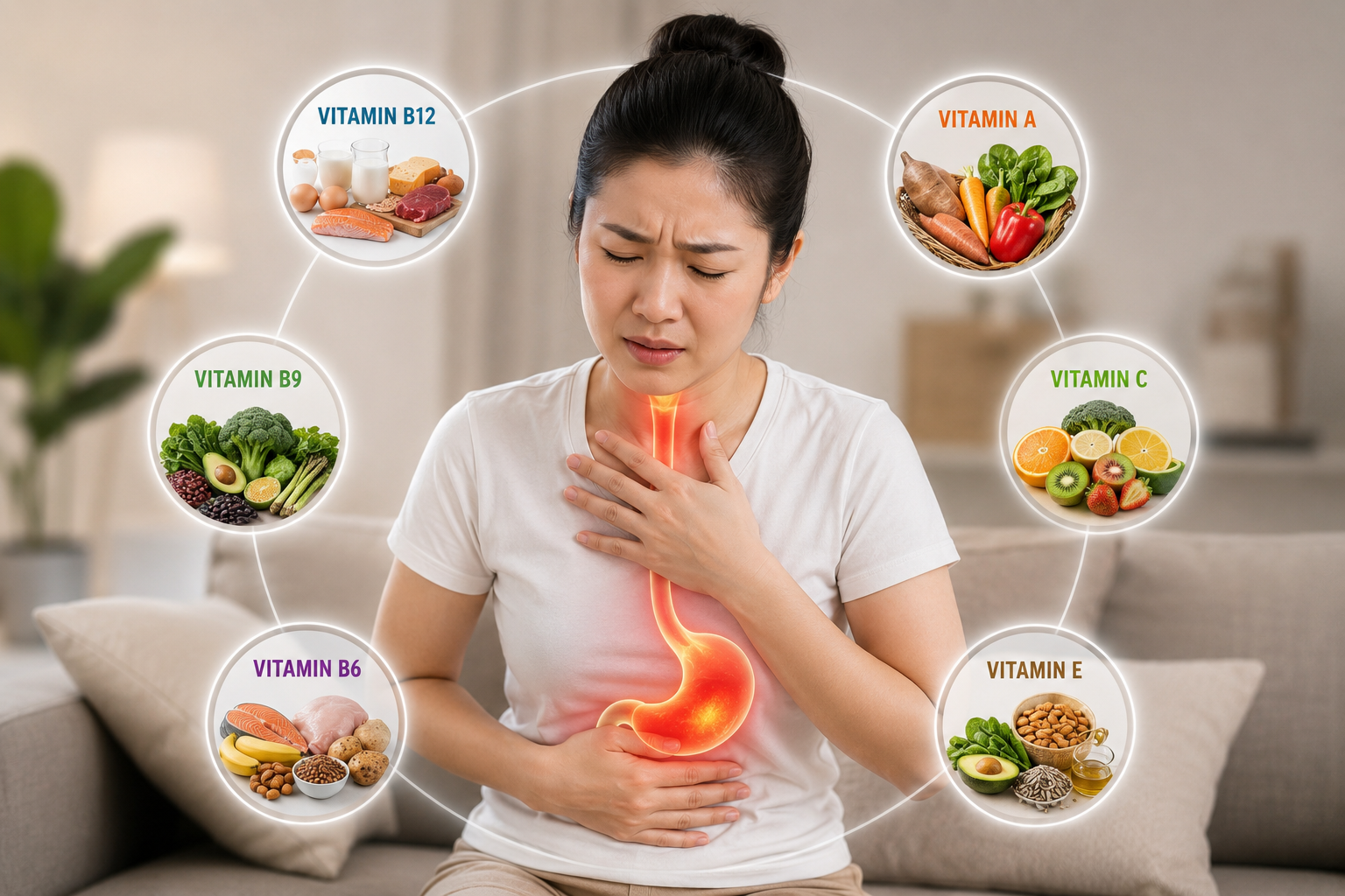 1-17848662052111904761717 Người bị trào ngược dạ dày nên bổ sung vitamin gì? - Ảnh 1.