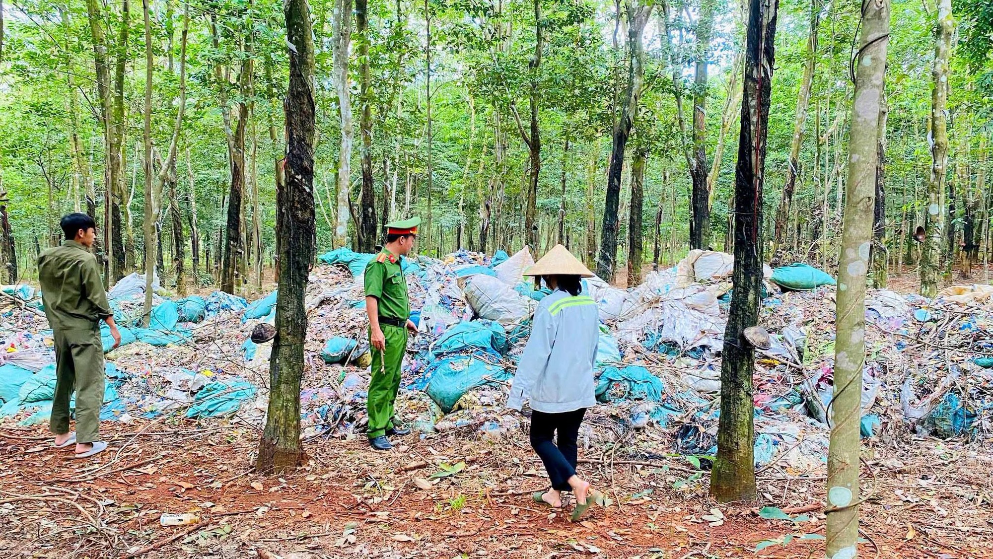 1000059986-1788139867251469017497 Chủ cơ sở nhựa đem gần 8,5 tấn chất thải đổ vào rừng cao su- Ảnh 1.