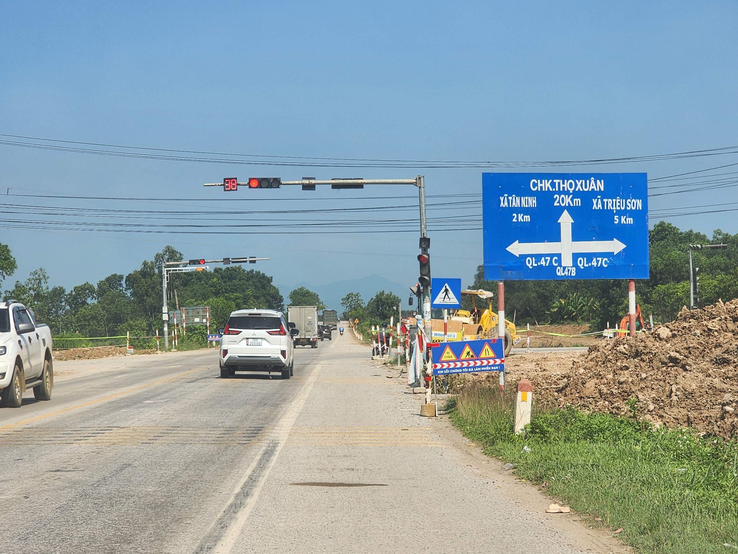 Tiến độ thi công dự án Tiến độ dự án đường nối đến Cảng hàng không Thọ Xuân
