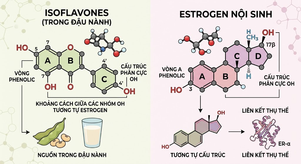 cau-truc-isoflavone-trong-dau-nanh-17849550419731674605902 Nam giới uống sữa đậu nành có bị ảnh hưởng chất lượng tinh trùng? - Ảnh 1.