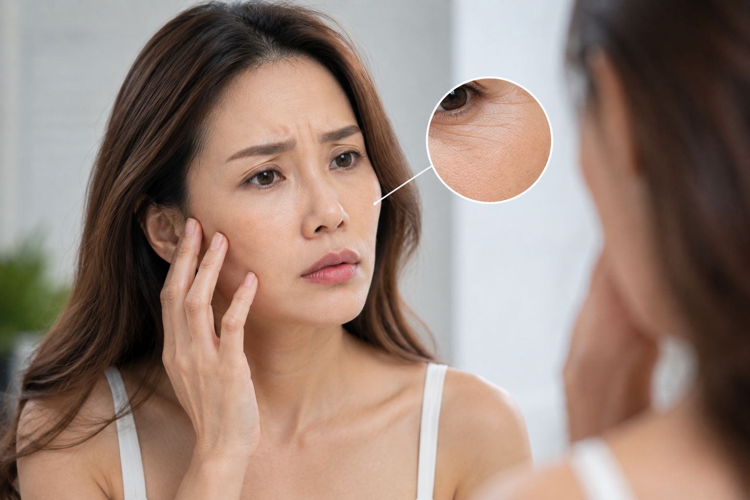 Dấu hiệu lão hóa da 1