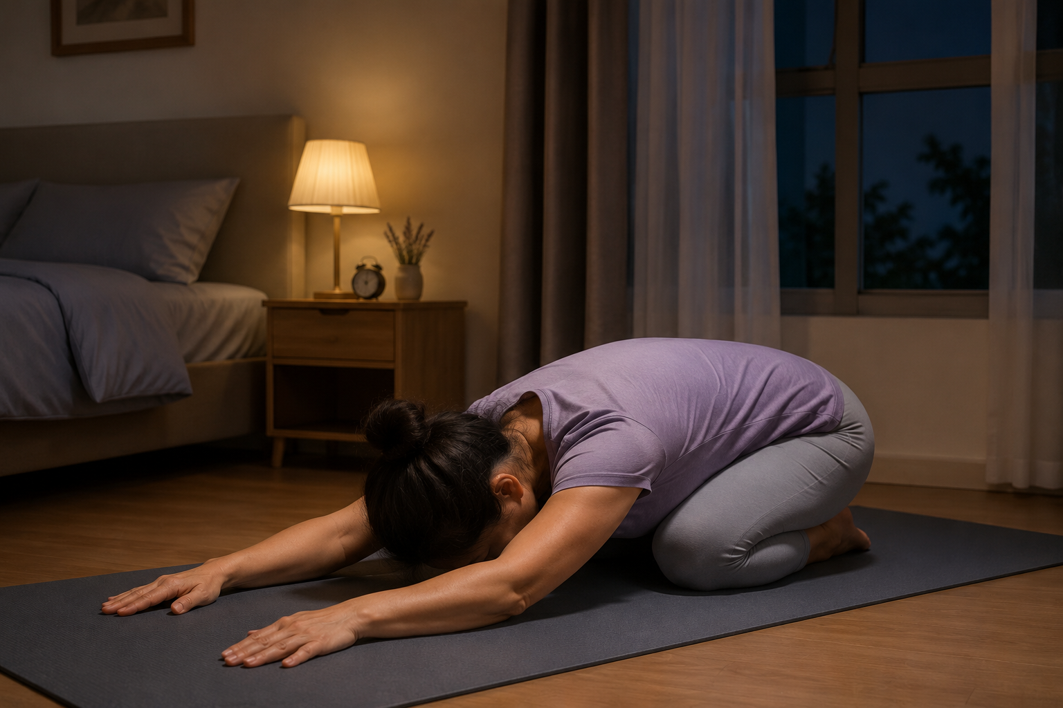 chatgpt-image-jul-31-2026-102812-am-17854685011871646140112 5 tư thế yoga cho người mất ngủ, ngủ kém - Ảnh 1.