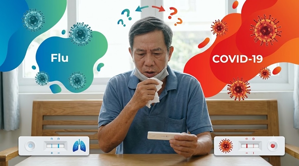 Dương tính với cúm không có nghĩa đã loại trừ COVID-19- Ảnh 1.