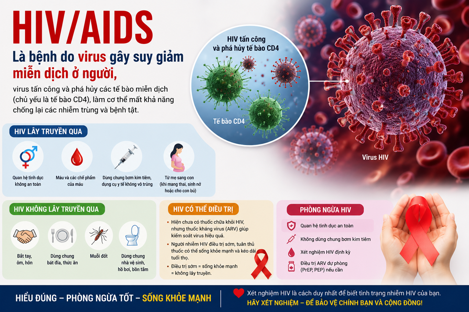 Những Hiểu Lầm Phổ Biến Về HIV/AIDS Cần Được Làm Sáng Tỏ