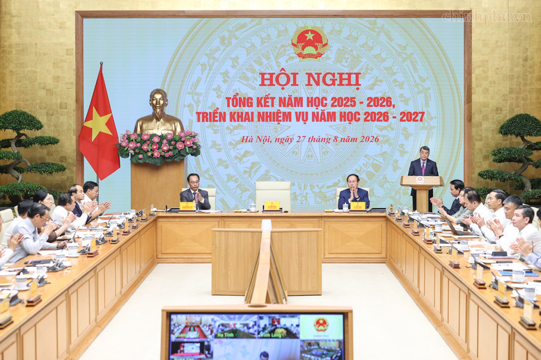 hoi-nghi-17878137418191206492775 Thủ tướng: Năm học 2026 - 2027 phải là năm học mới về tư duy, cách làm và chất lượng- Ảnh 1.