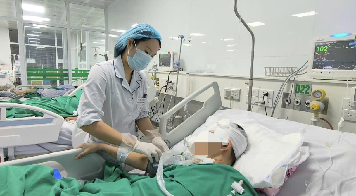 Bệnh nhân sau khi được phẫu thuật.