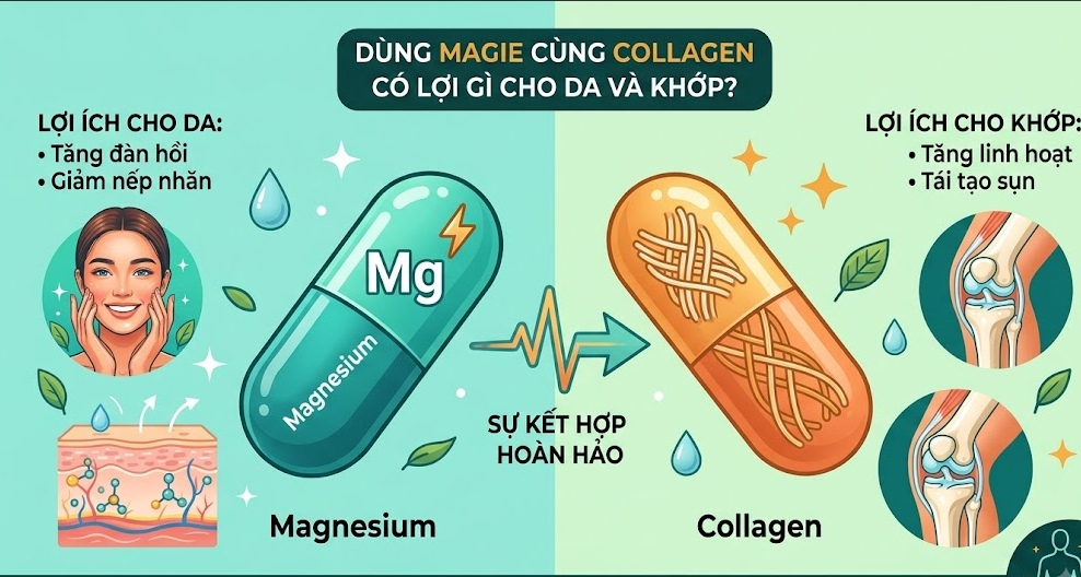 Dùng magie cùng collagen có lợi gì cho da và khớp? - Ảnh 1.