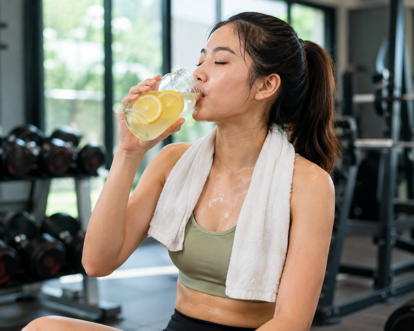 Uống nước chanh mật ong sau tập luyện có giúp giảm mỡ bụng nhanh hơn? - Ảnh 1.