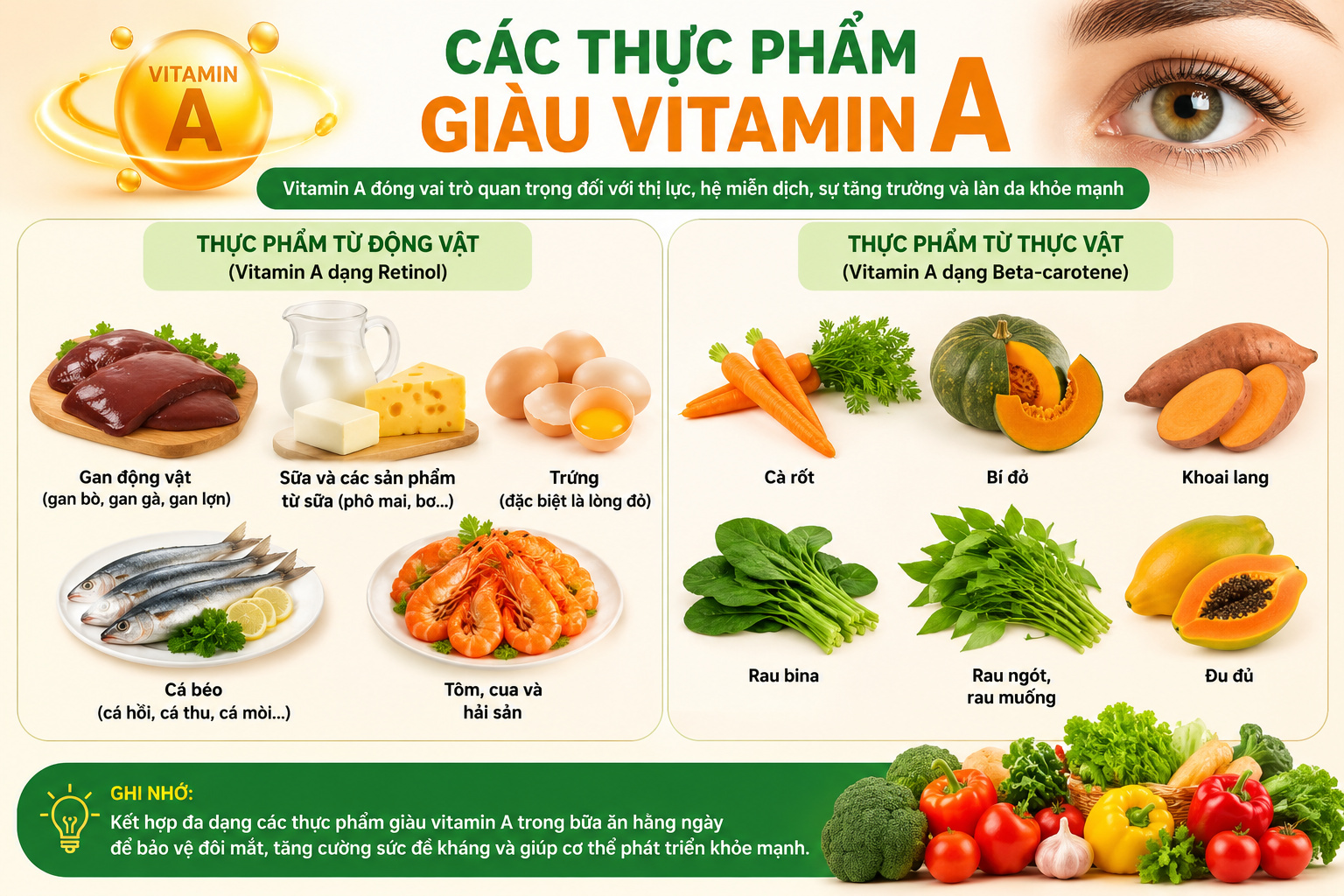 thuc-pham-giau-vitamin-a-17870247995381287729530 Lợi ích vô giá của vitamin A và cách bổ sung đúng- Ảnh 3.