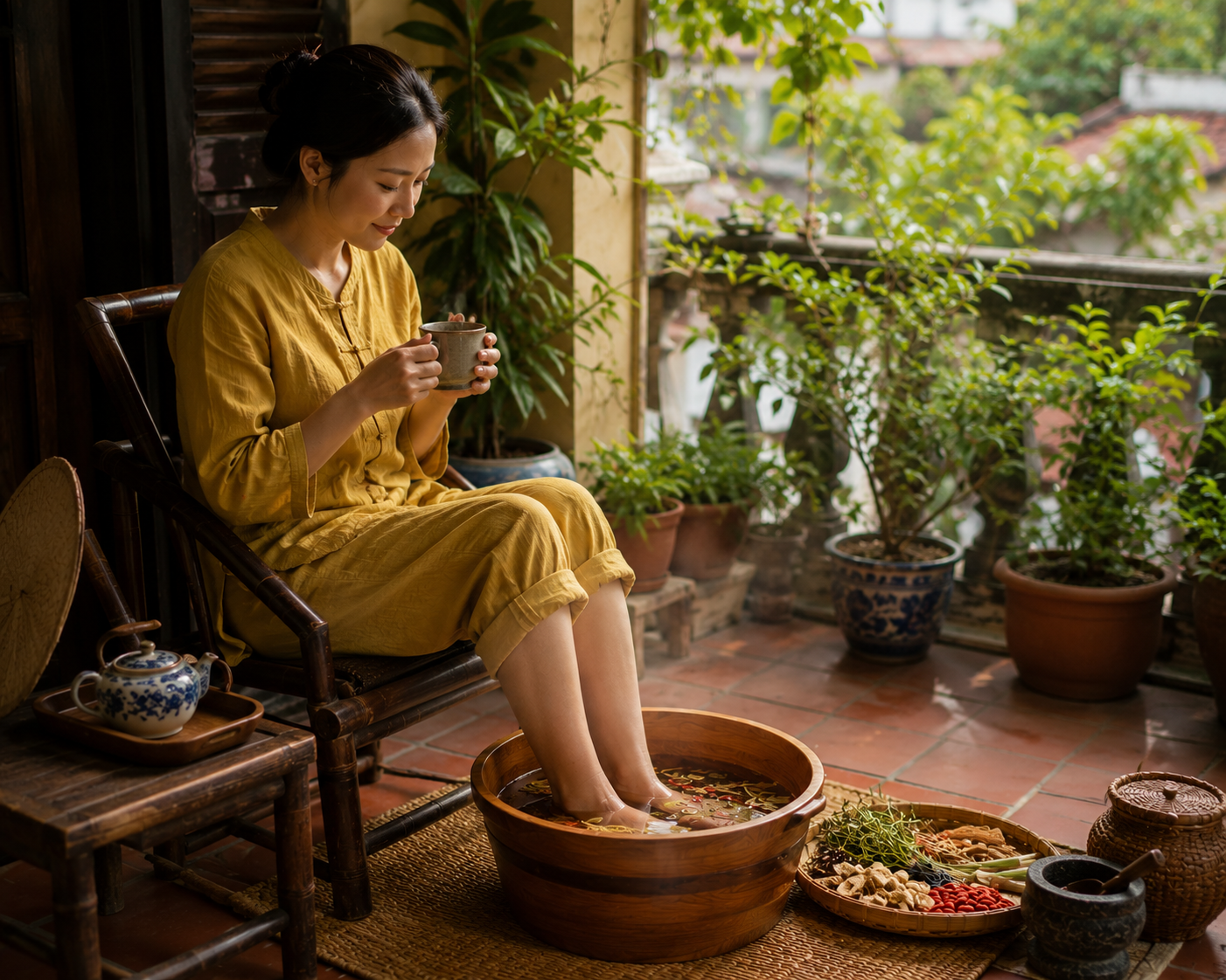 2-17884108741651843000027 Không phải mùa lạnh, ngâm chân cần lưu ý gì để nâng cao hiệu quả? - Ảnh 1.