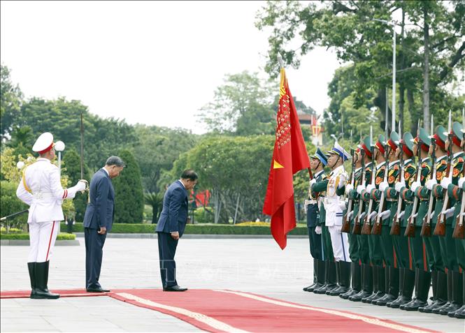 Tổng Bí thư, Chủ tịch nước Tô Lâm chủ trì Lễ đón Tổng thống Myanmar- Ảnh 3.